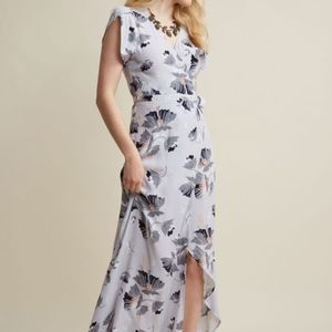 Modcloth It's A Long Flowy Maxi Wrap Dress